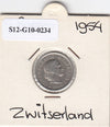 S12-G10-0234 Switzerland 5 rappen 1954  XF KM# 26