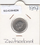 S12-G10-0236 Switzerland 5 rappen 1957  VF KM# 26