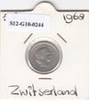 S12-G10-0244 Switzerland 5 rappen 1968  VF/XF KM# 26