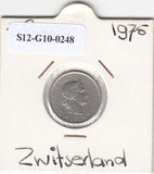 S12-G10-0248 Switzerland 5 rappen 1975  VF/XF KM# 26