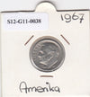 S12-G11-0038 Verenigde staten Dime 1967   XF KM195A