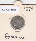 S12-G11-0049 Verenigde staten Dime 1974   VF KM195A