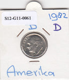 S12-G11-0061 Verenigde staten Dime 1982 D VF/XF KM195A