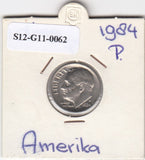 S12-G11-0062 Verenigde staten Dime 1984 P VF/XF KM195A