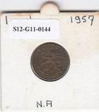 S12-G11-0144 Antillen 1 cent 1957  VF KM1