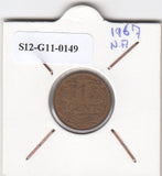 S12-G11-0149 Antillen 1 cent 1967  XF KM1