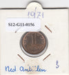 S12-G11-0156 Antillen 1 cent 1971  VF KM8
