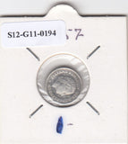 S12-G11-0194 Antillen 1/10 gulden 1957  VF KM3 zilver