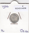 S12-G11-0198 Antillen 1/10 gulden 1966  XF KM3 zilver