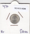 S12-G11-0200 Antillen 1/10 gulden 1970  XF/UNC KM3 zilver