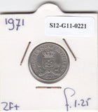 S12-G11-0221 Antillen 25 cent 1971  VF KM11
