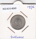S12-G11-0245 Suriname 25 cent 1976    XF KM14