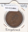 S12-G12-0064 Verenigd Koninkrijk 1 penny 1947  VF KM# 845