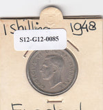 S12-G12-0085 Verenigd Koninkrijk 1 shilling 1948  VF KM# 864 Schotse crest, leeuw zittend met het gezicht op de kruin