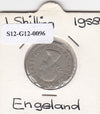 S12-G12-0096 Verenigd Koninkrijk 1 shilling 1958  VF KM# 905 Scottish arms, lion rampant left on crowned shield