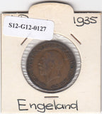 S12-G12-0127 Verenigd Koninkrijk ½ penny 1935  VF KM# 837