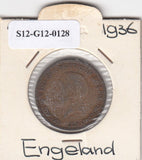 S12-G12-0128 Verenigd Koninkrijk ½ penny 1936  VF KM# 837