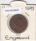 S12-G12-0131 Verenigd Koninkrijk ½ penny 1939  VF KM# 844