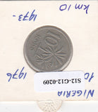 S12-G12-0209 Nigeria 10 kobo 1976  VF KM10.1