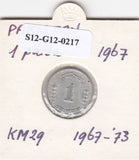 S12-G12-0217 Pakistan 1 paisa 1967  VF KM29