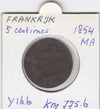 S12-G12-0410 Frankrijk 5 centimes 1854 MA VF KM777