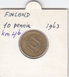 S12-G12-0419 Finland 10 penni 1963  VF KM46