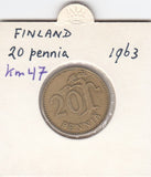 S12-G12-0420 Finland 20 penni 1963  VF KM47