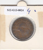 S12-G13-0024 Verenigd Koninkrijk ½ penny 1944  VF KM# 844
