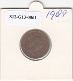 S12-G13-0061 Verenigd Koninkrijk 1 penny 1989  VF KM# 935