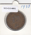 S12-G13-0092 Verenigd Koninkrijk 1 penny 1938  VF KM# 845