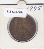 S12-G13-0094 Verenigd Koninkrijk 1 penny 1945  VF KM# 845