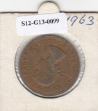 S12-G13-0099 Verenigd Koninkrijk 1 penny 1963  VF KM# 897