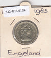 S12-G13-0105 Verenigd Koninkrijk 1 pound 1983  XF/UNC KM# 933