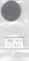 S12-G13-0237 Yugoslavia 5 dinara 1945  VF KM28