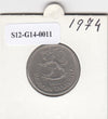 S12-G14-0011 Finland 1 markka 1974 S VF KM49a