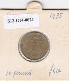 S12-G14-0024 Finland 10 pennia 1975 S VF KM46