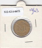 S12-G14-0075 Finland 10 pennia 1963 S VF KM46