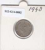 S12-G14-0082 Malaya 10 cents 1948   VF KM8