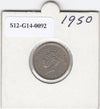 S12-G14-0092 Malaya 10 cents 1950   VF KM8