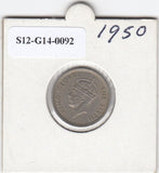 S12-G14-0092 Malaya 10 cents 1950   VF KM8
