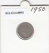 S12-G14-0093 Malaya 5 cents 1950   VF KM7