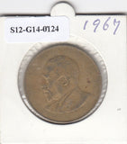 S12-G14-0124 Kenia 10 cent 1967   VF KM1