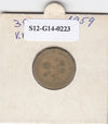 S12-G14-0223 Nigeria 3 shiliing 1959   FI- KM3