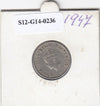 S12-G14-0236 India 1/4 rupee 1947 bombay XF KM548