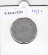 S12-G14-0265 India 10 paise 1972 calcutta FI/VF KM27