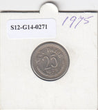 S12-G14-0271 India 25 paise 1975 bombay VF KM49
