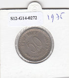 S12-G14-0272 India 50 paise 1975 bombay VF KM63
