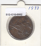 S12-G16-0002 Ierland 1 penny 1933  VF KM# 3