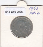 S12-G16-0096 Denemarken 1 krone 1962  VF KM# 851