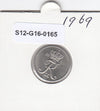 S12-G16-0165 Denemarken 10 öre 1969  XF KM# 849